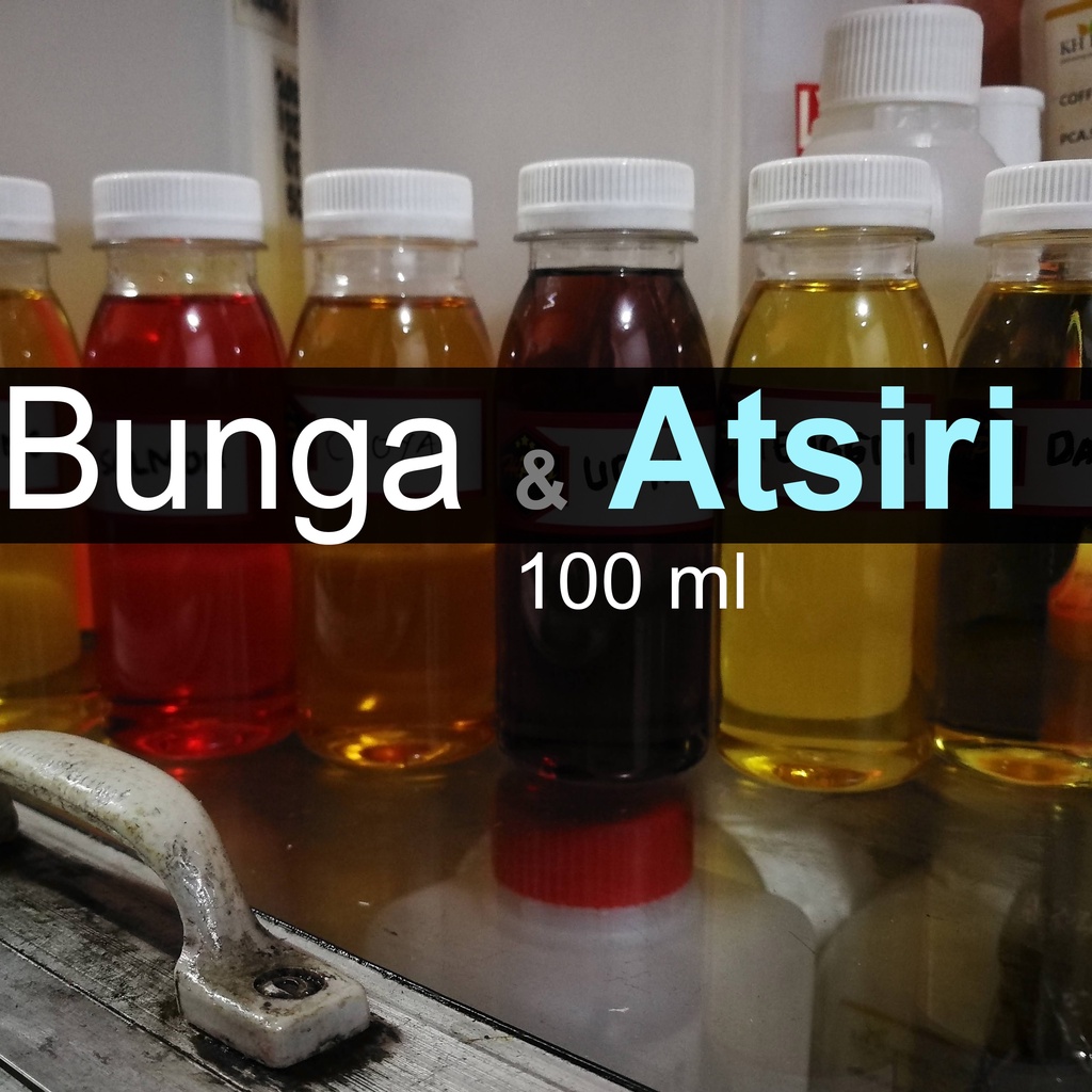 Wangi Atsiri 100 ml essen bunga Akasia / Cabe / Cengkeh / Geranium / Nilam / Pala / Usar