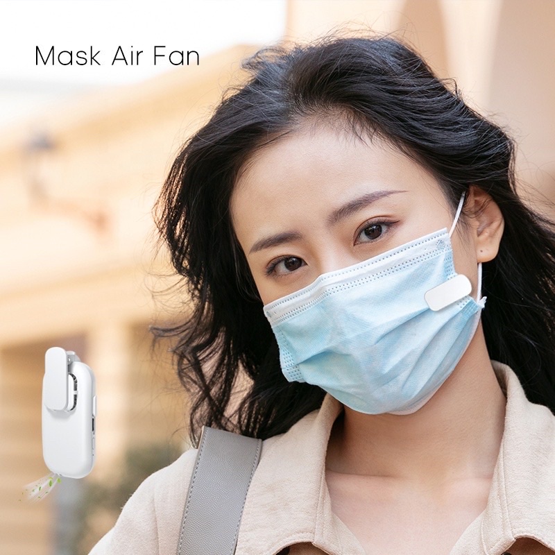 Kipas Dalam Masker Mini Klip Portable USB Rechargeable Penyegar Bernapas Kecil Angin Trend Korea Hits Mask with Fan Clip On Ventilation Air Purifier