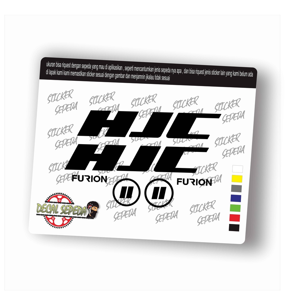 decal helm hjc - sticker helm sepeda hjc  full cutting