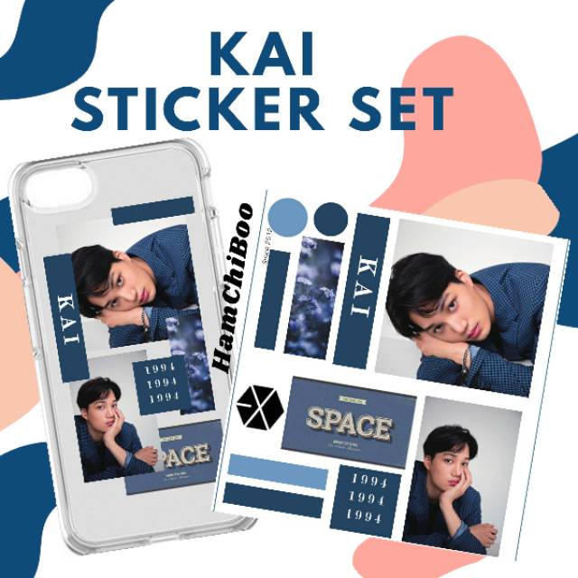 DIY sticker set EXO retro aesthetic kpop unik lucu murah case hp case kai sehun suho baekhyun lay do