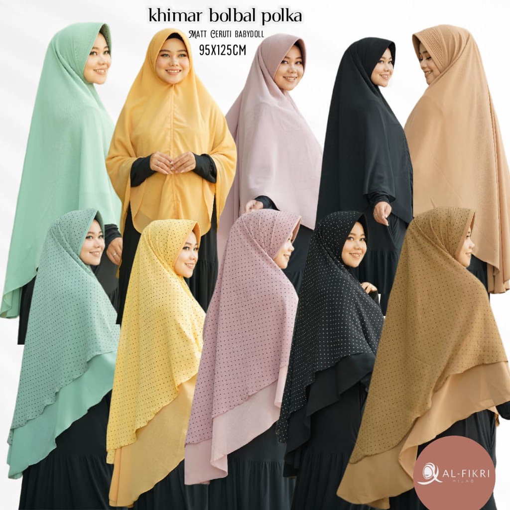 Kerudung Instan Motif Terbaru Jumbo Syari Khimar Bolak Balik Bahan Seruty Babydoll