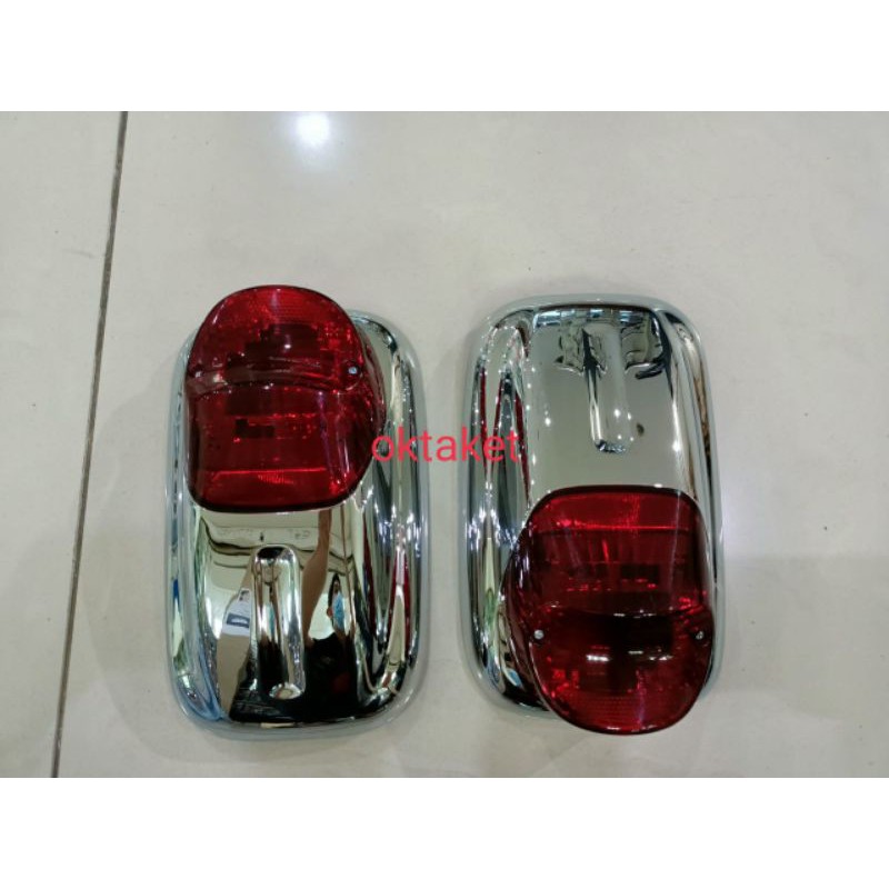 cover spion canter chrome list merah