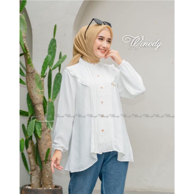 Atasan Putih  Premium Winody / Blouse Putih / Baju putih wanita