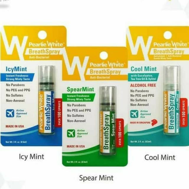 Breath Spray Pearlie White Spray Antiseptik Mulut