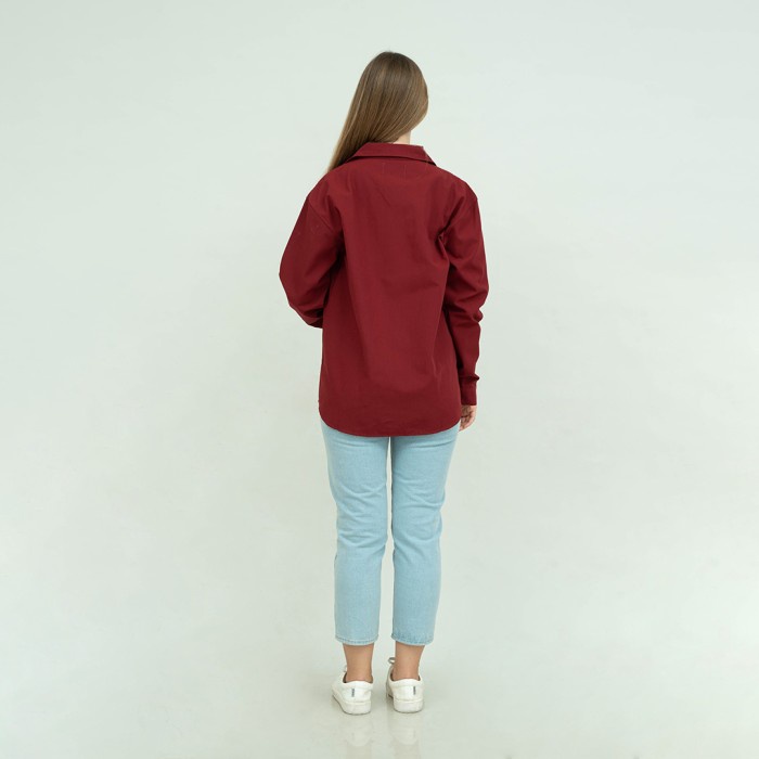 Jaket parka outer jaket wanita semi parka warna Marun unisex