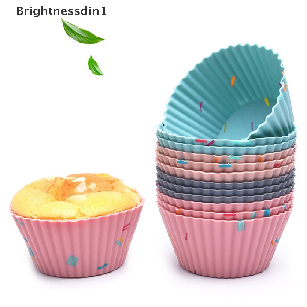 6 Pcs / set Cetakan Cupcake Muffin Bahan Silikon Reusable DIY