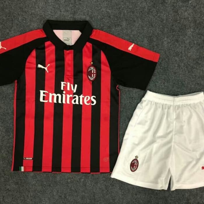 JERSEY BOLA AC MILAN HOME KIDS 2018/2019 GRADE ORI