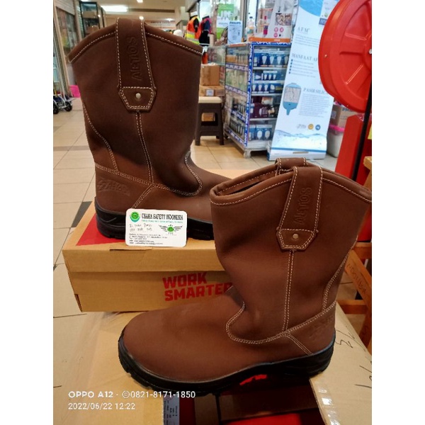 Sepatu safety AETOS lithium mocca 813017 original
