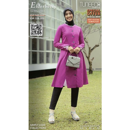 Simply Look SL-0122003 Tea Times Tunik Short Dress By Tuneeca Diskon Sale Promo