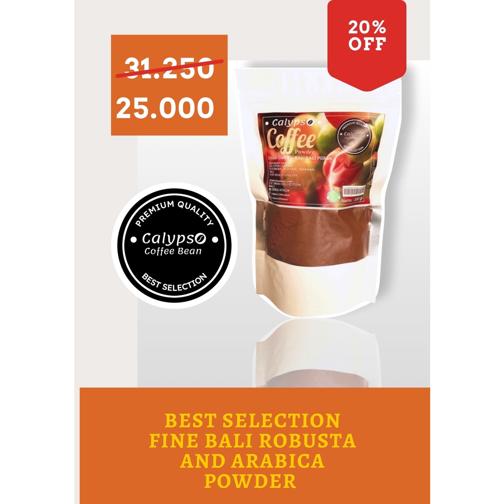 

Kopi Bubuk Bali Asli / House Blend Coffee Powder 200gr - CALYPSO COFFEE