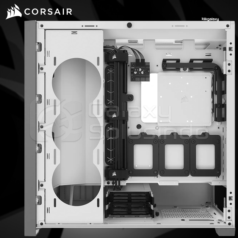 Corsair 5000D AIRFLOW Tempered Glass Mid-Tower ATX Gaming Case - White Putih