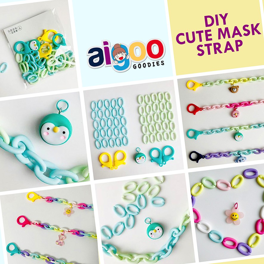 D.I.Y - Cute Korean Mask Strap / Kit kerajinan DIY untuk anak di rumah