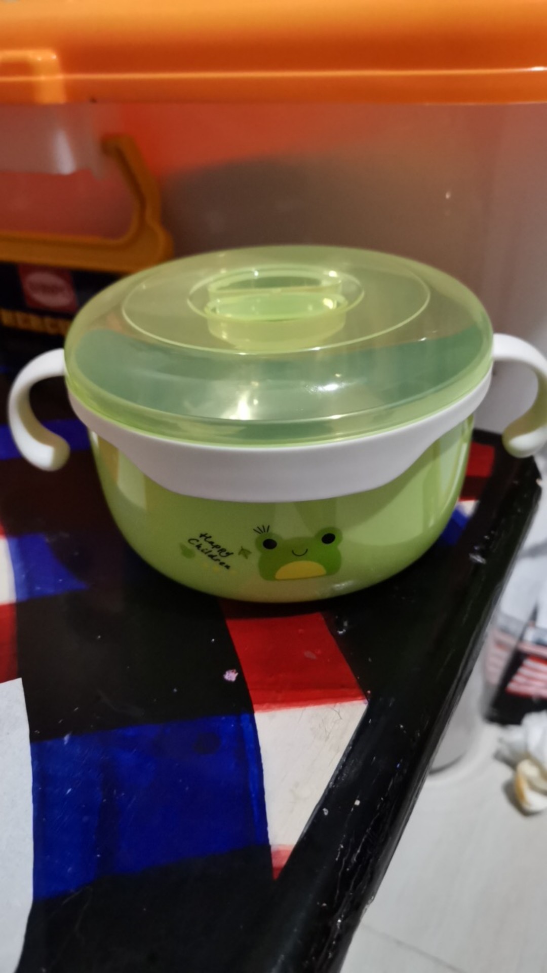 Mangkok Bayi Stainless Tedemei Stainless 6110 Blue Pink Green.