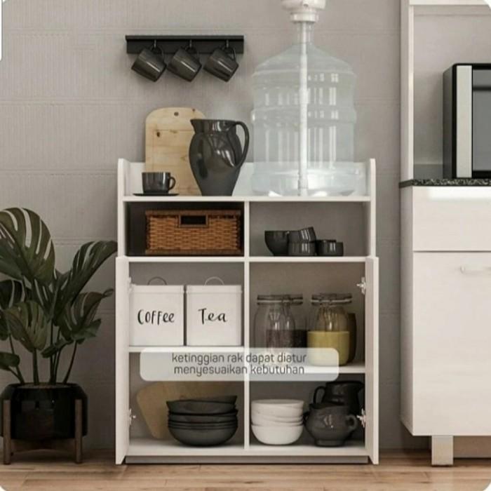 basil bufet rak dispenser putih glossy hairline silver by pro design