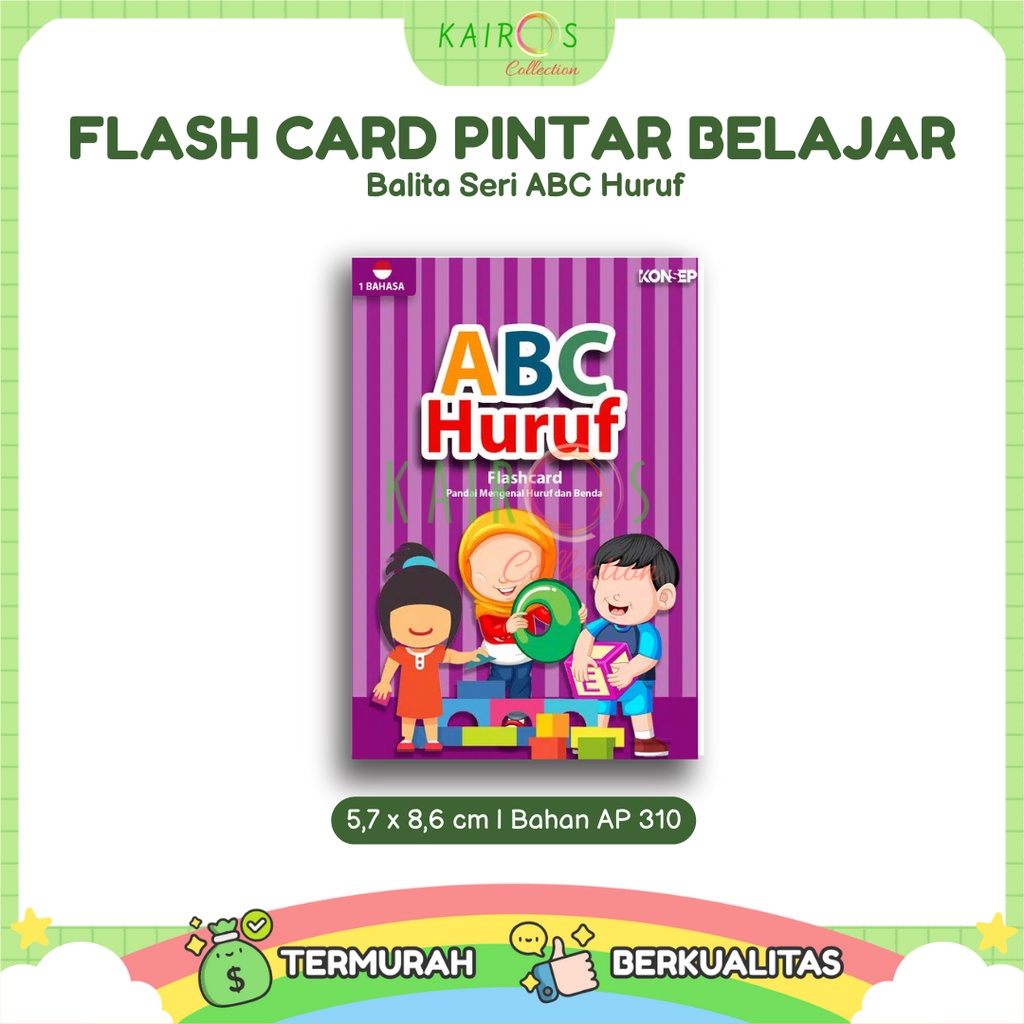 Flashcard / Kartu Pintar Belajar Balita Seri ABC Huruf / Flash Card