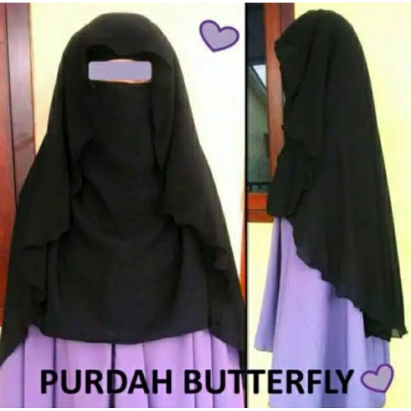 (PRELOVED) Cadar / Purdah / Niqob butterfly
