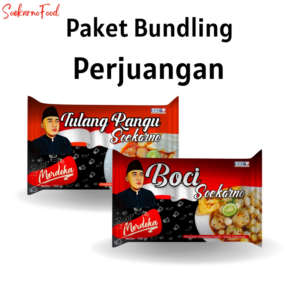 

Paket Bundling Perjuangan | Soekarno Food isi 2 pcs ( Tulang Rangu & Boci baso aci )