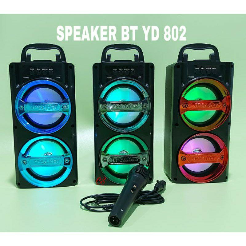 SPEAKER BLUETOOTH SUPERBASS YD-802 PLUS MICROPHONE FOR KARAOKE