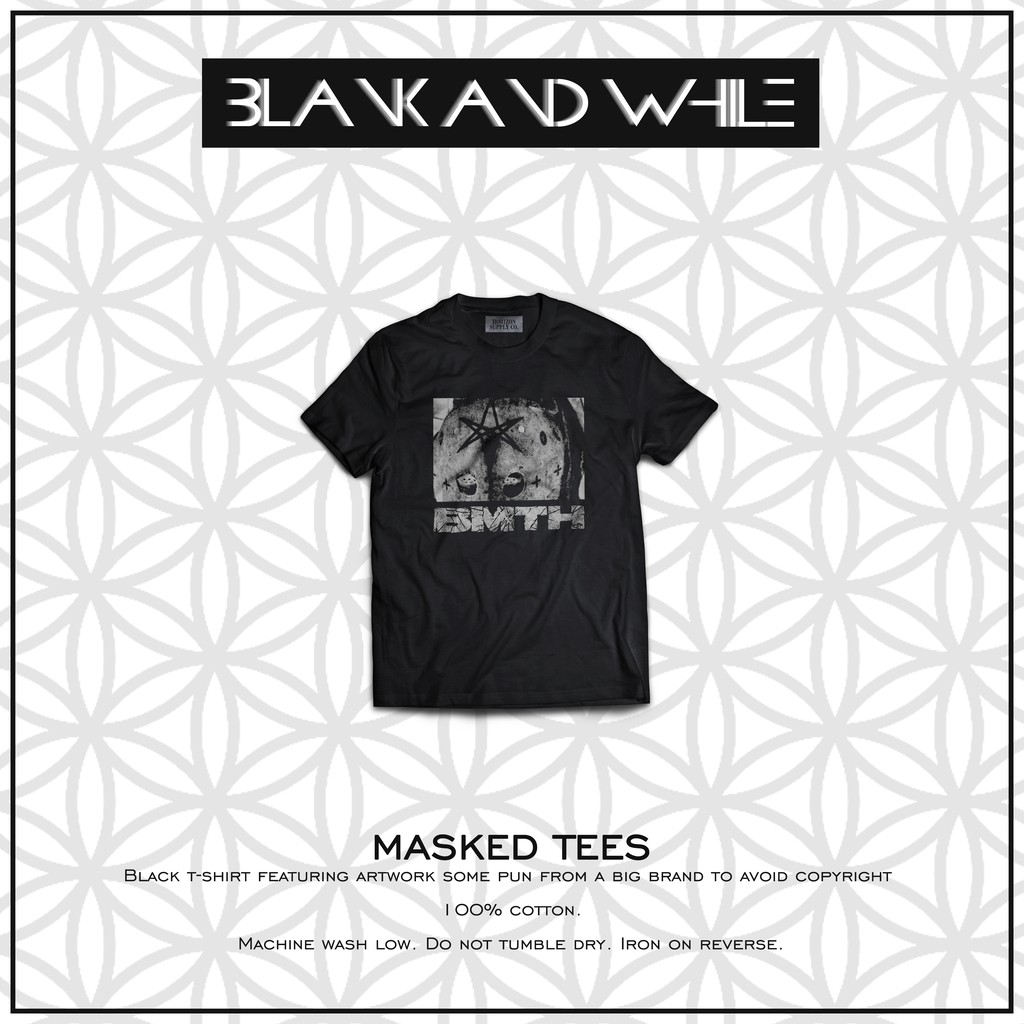 Masked BMTH UNOFFICIAL MERCH Bring Me The Horizon / TSHIRT / Kaos Band Horizon Supply