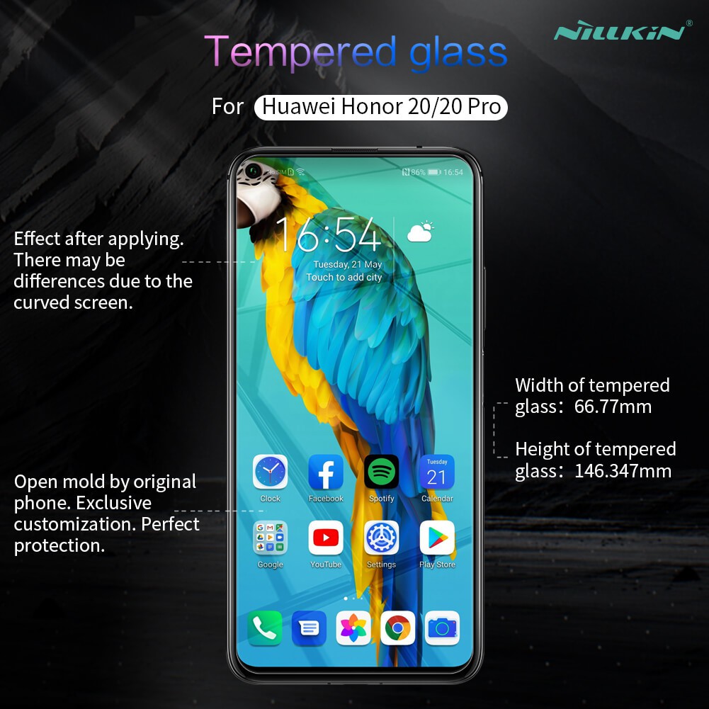 AUTHENTIC Tempered glass Huawei nova 5T Thickness 0.2mm H+P