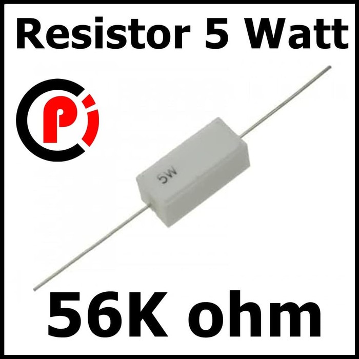 Resistor Batu 5 Watt 5W Nilai 56K ohm