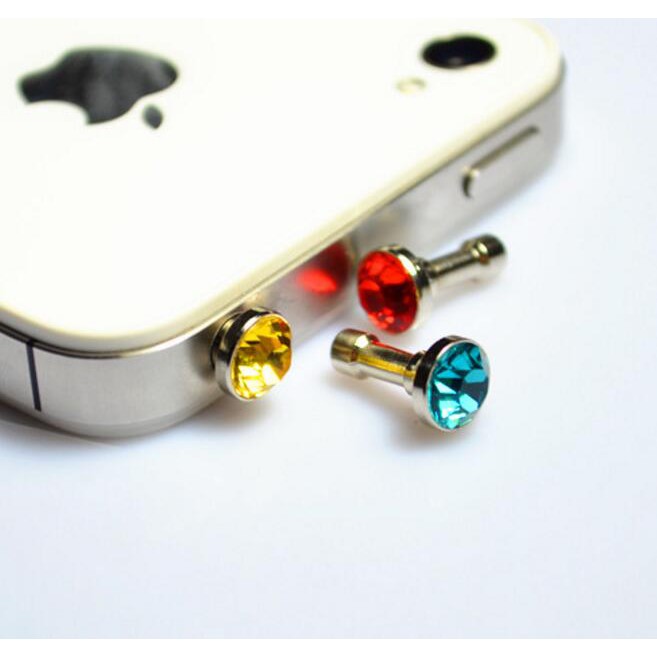 Earphone Jack Plug (Dust Plug) Diamond Pluggy Plugy