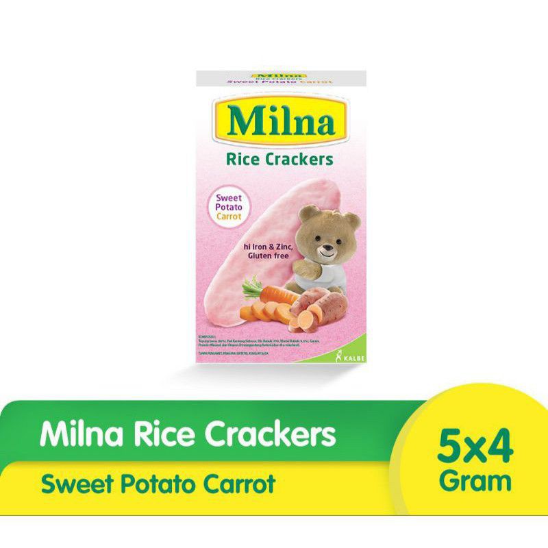 

Milna rice crackers 5x 4gr sweet potato