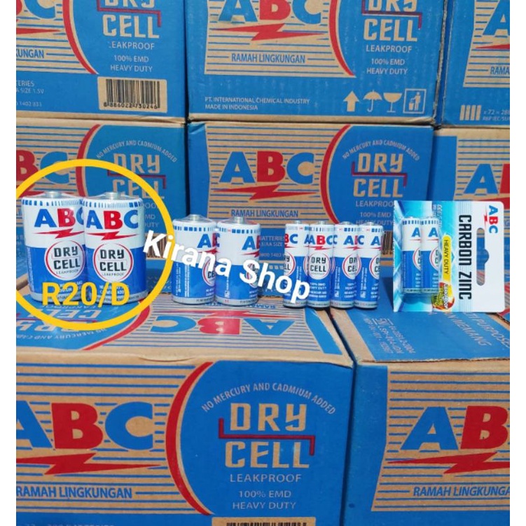 Baterai ABC Biru Besar isi 24 pcs / R20 / D / original