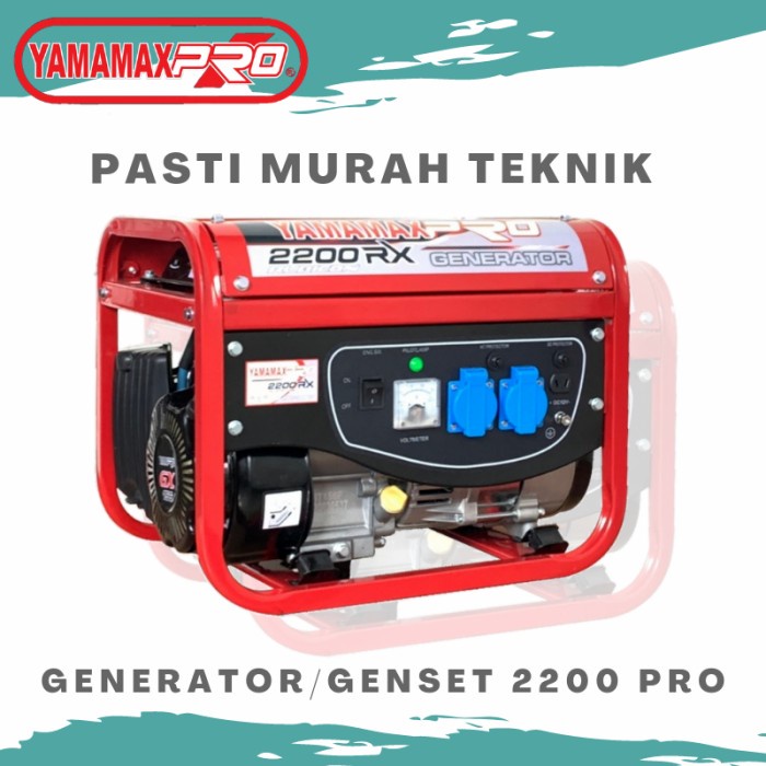 Mesin Generator / Genset 1000 watt 4 Tak Yamamax 2200 Pro