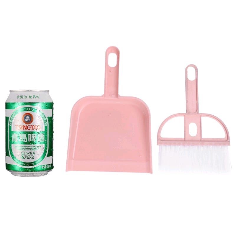 Sapu Pengki Mini Set Cikrak Mini Dustpan Serokan Mini Set Sapu Serok Karpet Mobil Pembersih Meja