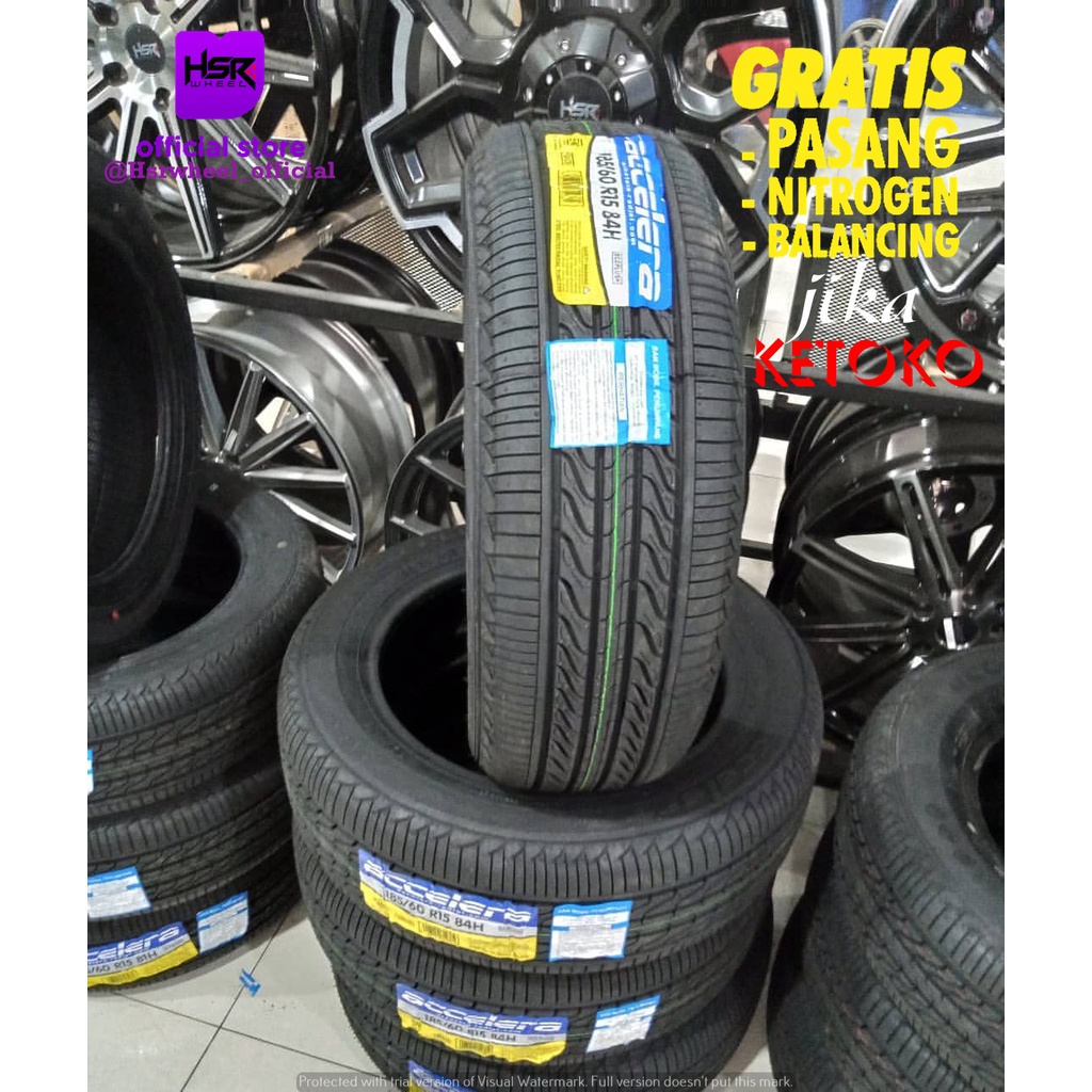 BAN MOBIL RING 15 BAN TUBELES ACCELERA ECOPLUSH 185 60 R15 BUKAN DUNLOP