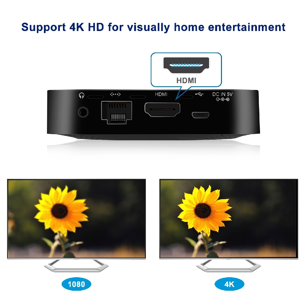 WINTEL W8 PRO Mini PC - Intel Atom x5-Z8350 - 4GB-64GB - Windows 10