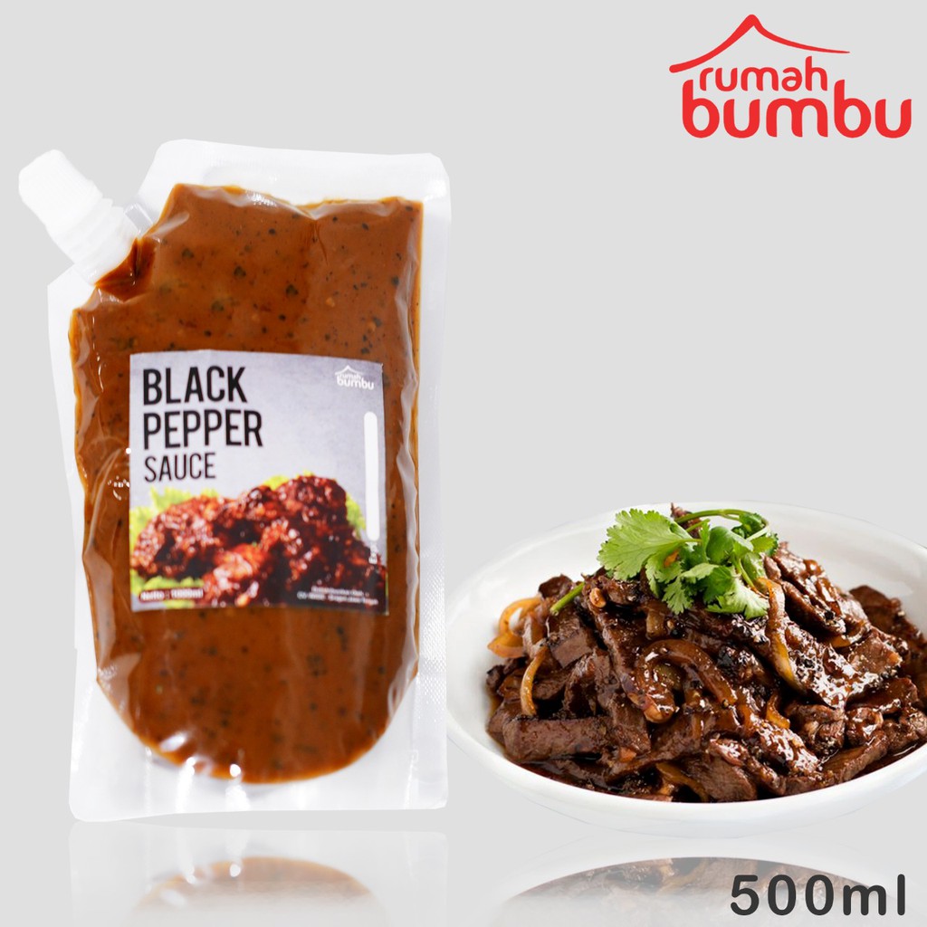 

Saus Blackpapper Lada Hitam Barbeque Kemasan Pouch 500ml - BBQ Blackpapper