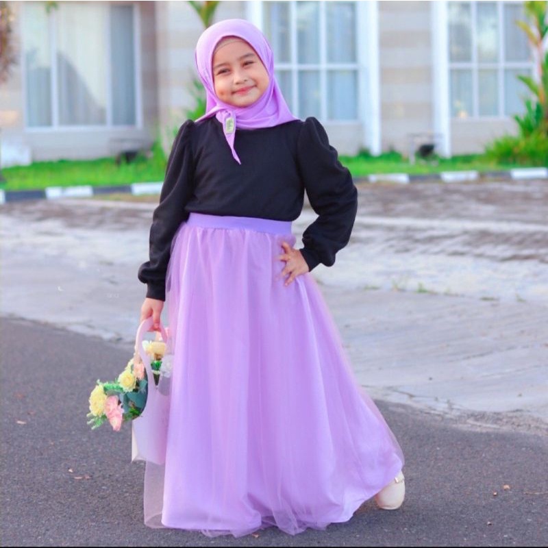 Ariana - Rok Tutu Anak Prempuan tanggung Rok Tile Premium