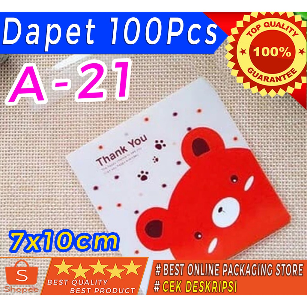 

TERLENGKAP&TERMURAH ) COOKIES BAG / PLASTIK COOKIES MOTIF 7x10 A-21 isi 100lbr