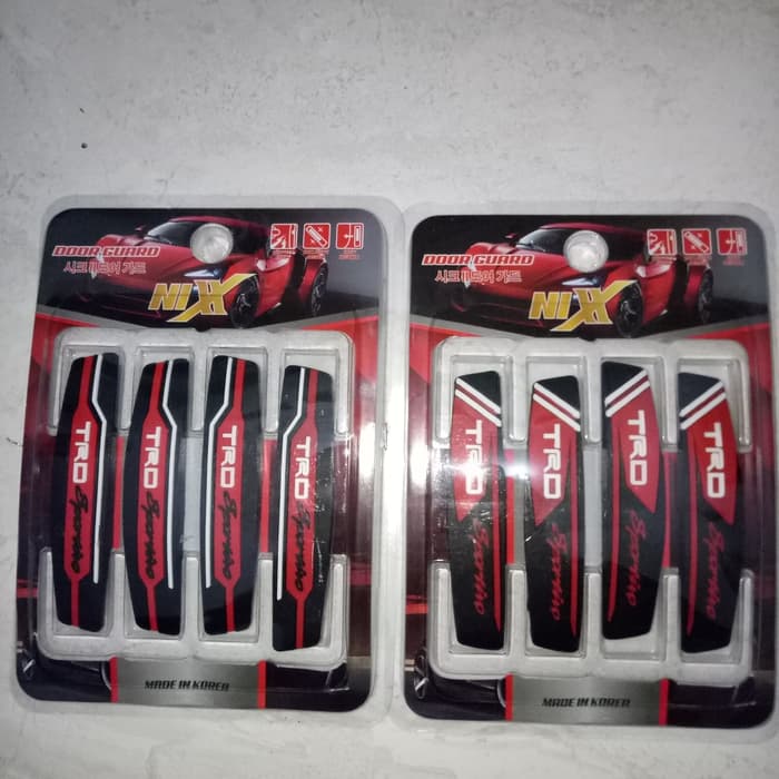 doorguard PELINDUNG PINTU MOBIL LOGO  trd combinasi merah hitam UNIVERSAL TOYOTA