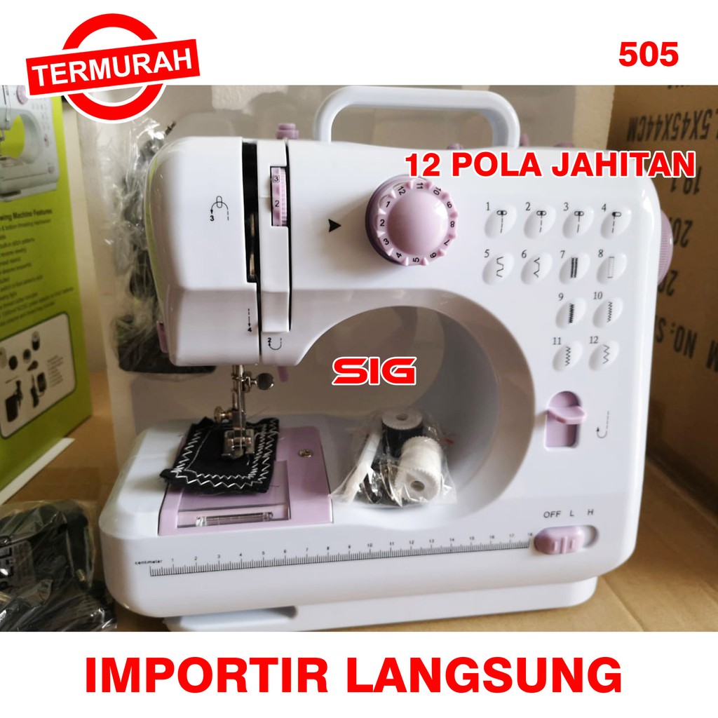 Mesin Jahit Mini Portable  505 - Mesin Jahit 12 Pola Jahitan