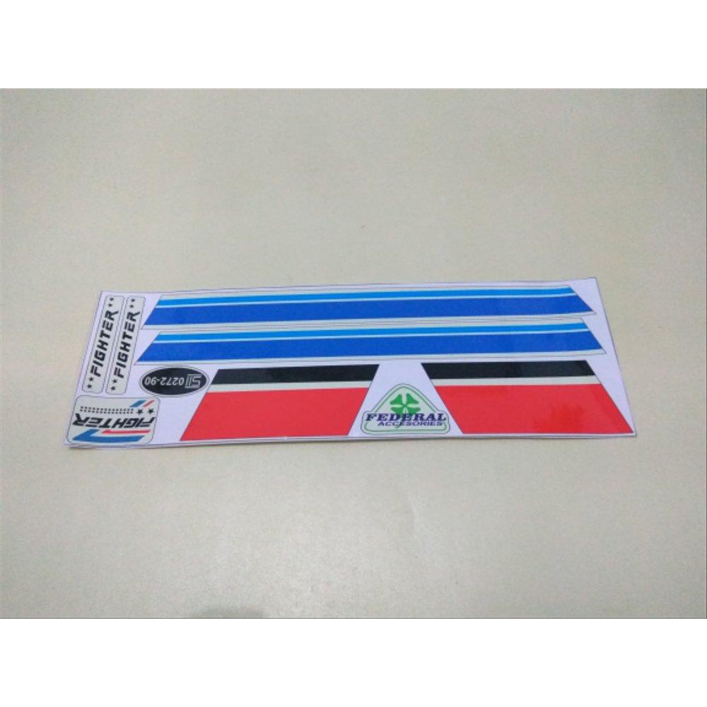 stiker striping helm jadul fighter sparepart