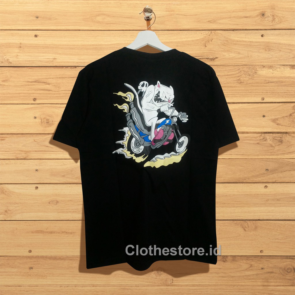 1298 KAOS TSHIRT RIPNDIP GEAR HEAD WHITE BLACK KAOS RIPNDIP
