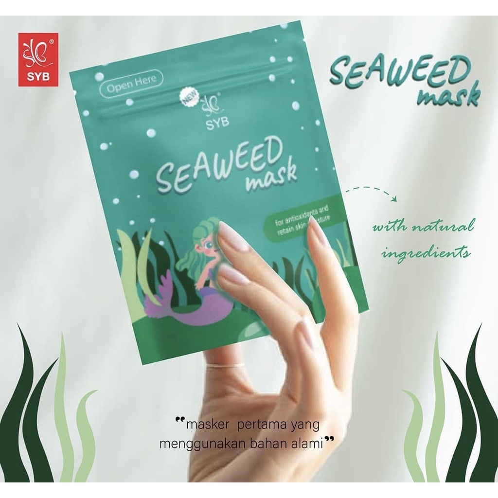 SYB Seaweed Mask Sachet / Masker Wajah - 25 Gram