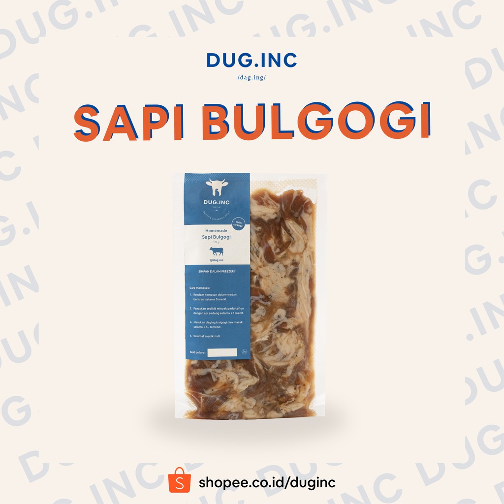 

Sapi Bulgogi Dug.inc Daging Kemasan Cepat Saji 170gr Frozen Food