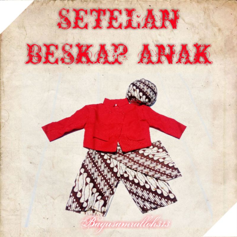 Setelan Baju Anak Laki Laki // Beskap Anak // Baju Adat Anak // Tedak siten // Turun tanah
