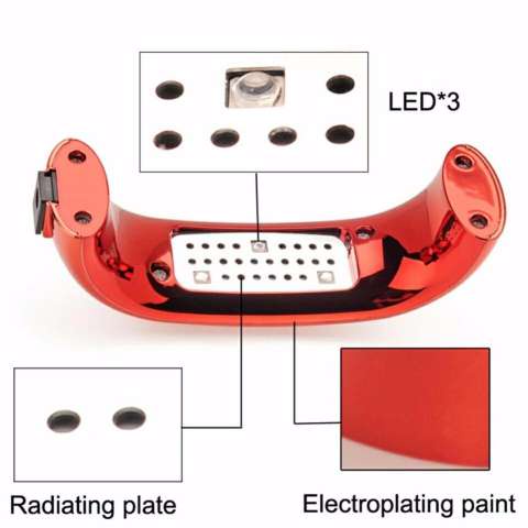 DAYFULI Mini LED Nail Lamp / Pengering Kutek Kuku - T5T08