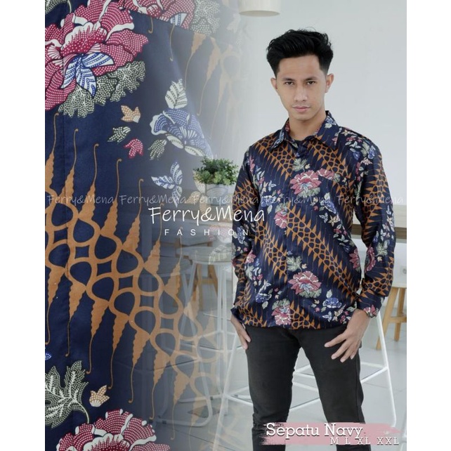 Kemeja Batik Pria Panjang / Kemeja Motif Terbaru / Hem Batik Cowok Murah