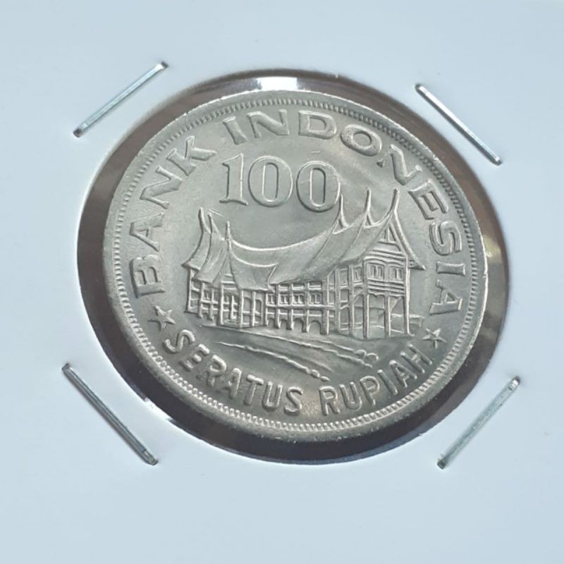 Uang Koin Kuno Atau Lama 100 Rupiah Rumah Gadang Tahun 1978 #Baru