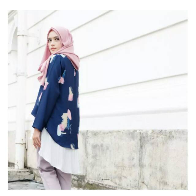 PLEATS BLOUSE vanilla hijab