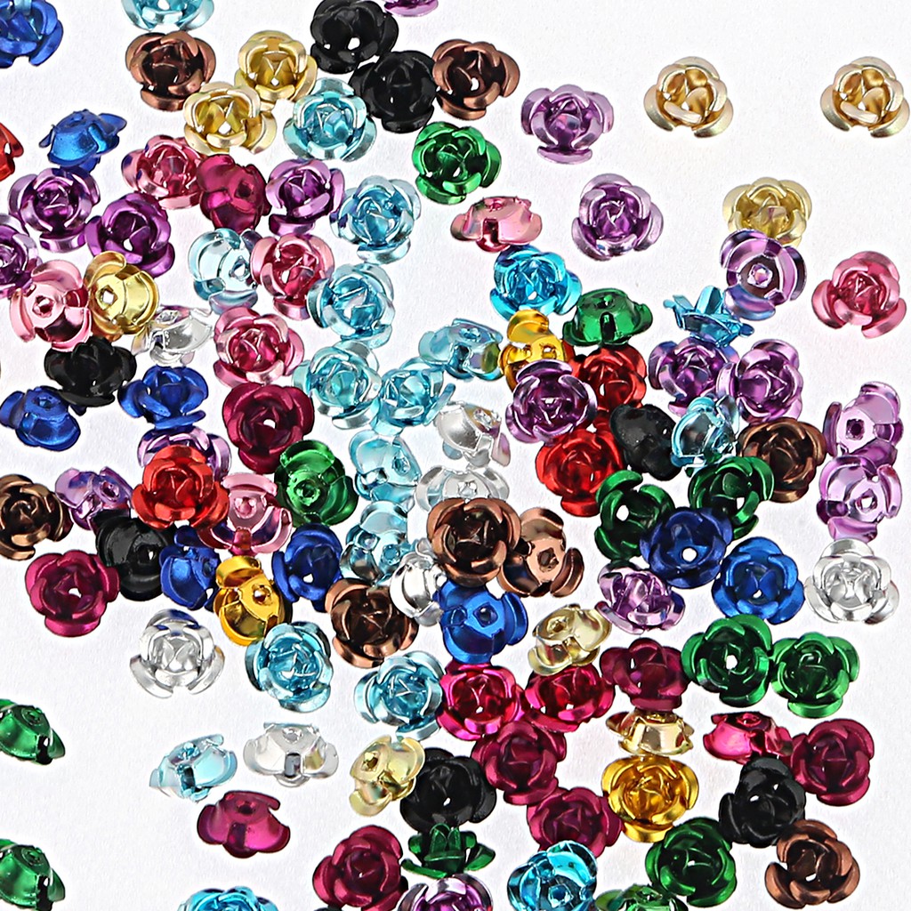 100 PCS 3D Rhinestone Diverse DIY Gems Charming Rose Blend Flower Solid Jewelry Design Manicure Decorative Gel Flash Accessories