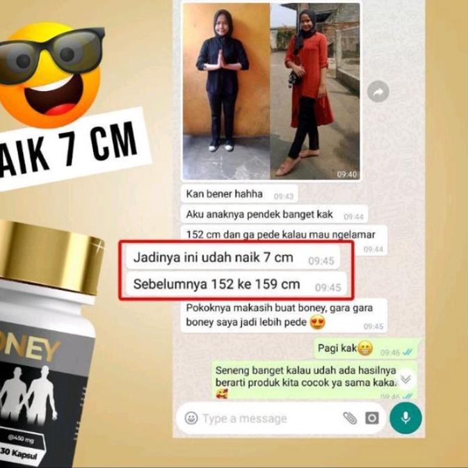 ❁ (BISA ) BONEY PENINGGI BADAN HALAL DAN BONEY PENINGGI BADAN 100% ORIGINAL ➫