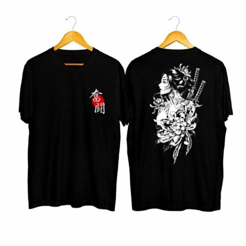 F017 KAOS SAMURAI GEISYA | KAOS JEPANG | KAOS SAMURAI JEPANG| KAOS JAPAN |KAOS DISTRO KAOS SAMURAI I KAOS PRIA WANITA| KAOS DISTRO SAKURA{kode cewek}