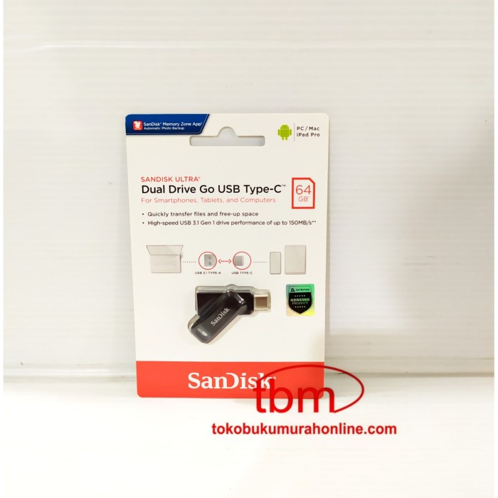 

SANDISK OTG TYPE C 64GB USB 3.1 150MB/S / OTG USB C SANDISK